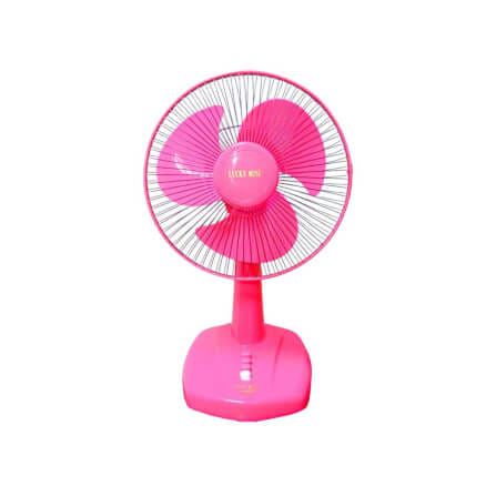 พัดลมตั้งโต๊ะ 12 นิ้ว ลัคกี้มิตซู LM521 สีชมพู_0